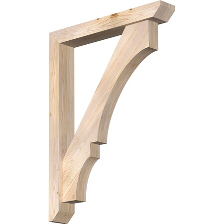 Ekena Millwork Balboa Slat Smooth Bracket w/ Offset Brace, Douglas Fir, 5 1/2"W x 36"D x 48"H BKT0604X36X48BOA06SDF